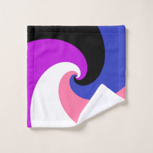 Toalha De Rosto Bandeira do Orgulho Genderfluid Abstrata Espiral B