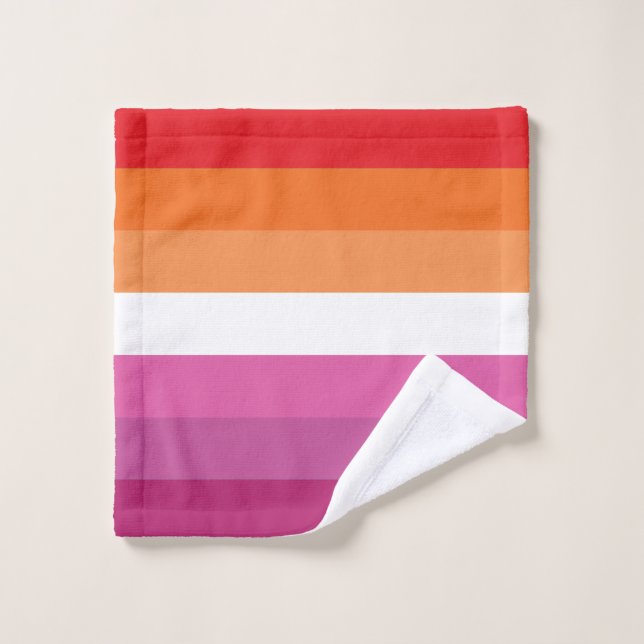Toalha De Rosto Bandeira do Orgulho Lésbico (Pano de lavar)