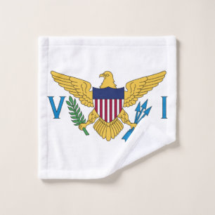 Toalha De Rosto Bandeira Patriótica das Ilhas Virgens Americanas