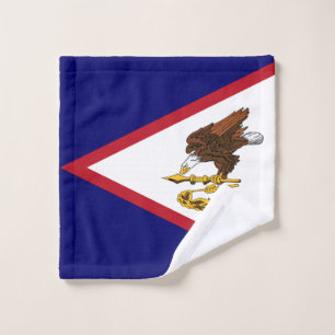 Toalha De Rosto Bandeira Samoa Americana Patriótica