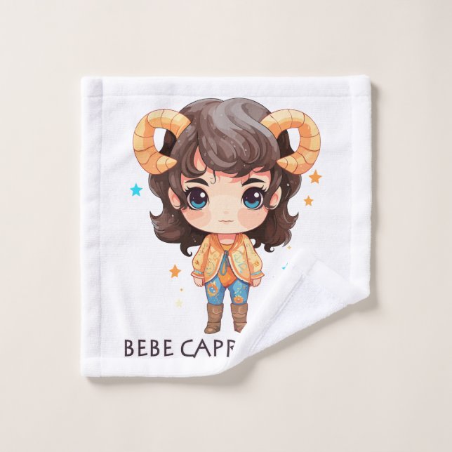 Toalha De Rosto Bébé Capricorne 2 (Pano de lavar)