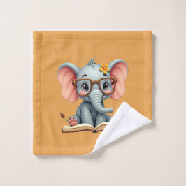 Toalha De Rosto Bebê Elefante Sábio