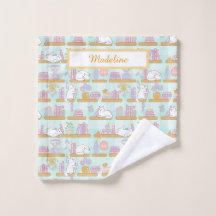 Biblioteca Personalizada do Gato Verde Pastel Bibl