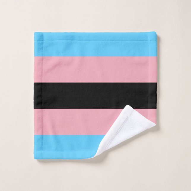 Toalha De Rosto Black Transgender Pride Flag  (Pano de lavar)