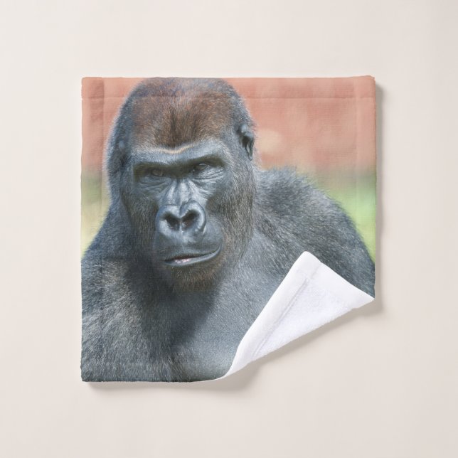 Toalha De Rosto Blackback Gorilla Lope Retrato (Pano de lavar)