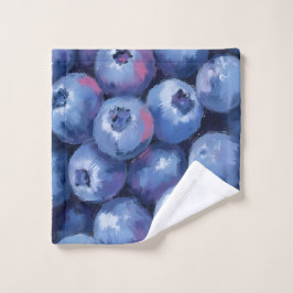 Toalha De Rosto Blueberries | Fruit Watercolor Painted
