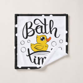 Toalha De Rosto Bolhas de Bolinhas branca Passo amarelo