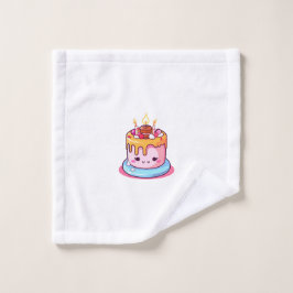 Toalha De Rosto Bolo Kawaii wipe, flanela, redondo fofo 