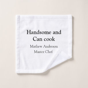 Toalha De Rosto Bonita e pode cozinhar a data de chef mestre de ad
