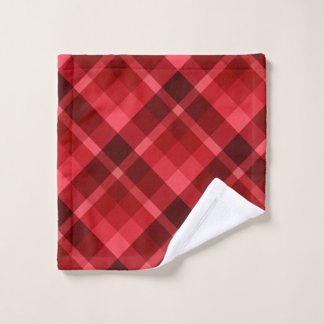 Toalha De Rosto Bonito Ruby Red Xadrez Patterne Washington (Pano de lavar)