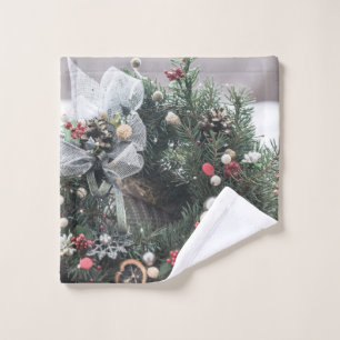 Toalha De Rosto Bons Flocos de Neve de Natal