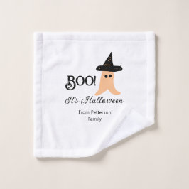 Toalha De Rosto Boo é Halloween do nome da família, fantasma laran