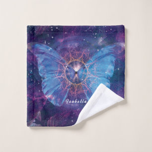 Toalha De Rosto Borboleta Morpho / Galáxia Porta copos de papel Ma