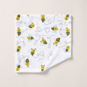 Toalha De Rosto Bumblebee Voando Abelha Negra Amarela