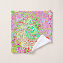 Toalha De Rosto Cabeça de Abstrato retrógrada do pasto verde