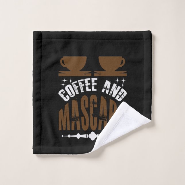 Toalha De Rosto Café De Arte E Rímel (Pano de lavar)