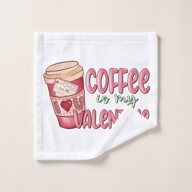 Toalha De Rosto Café É Meu Namorado (Pano de lavar)