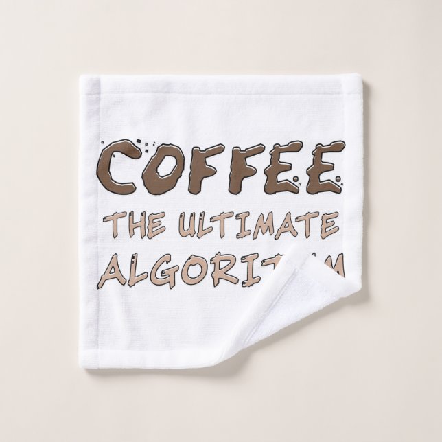 Toalha De Rosto Café O Algoritmo Definitivo Engraçado Programador (Pano de lavar)