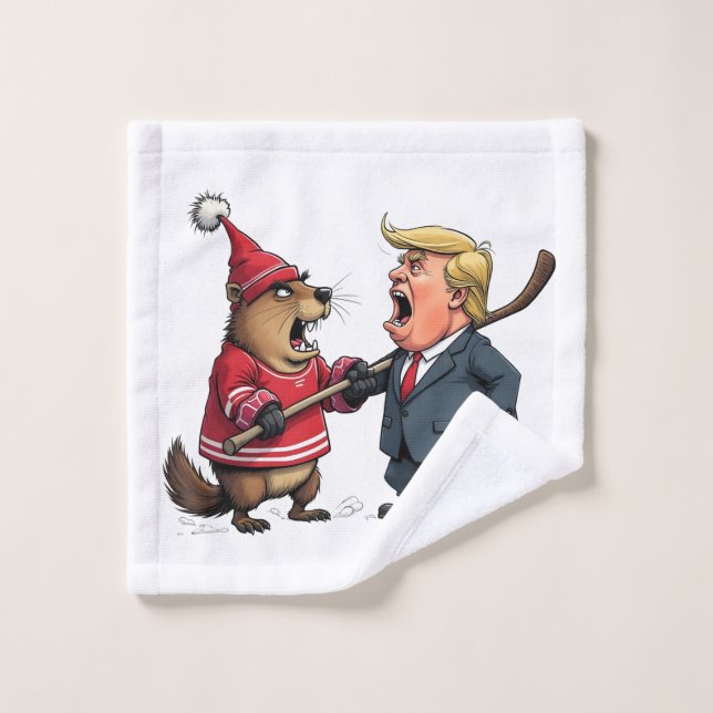 Toalha De Rosto Canadá lutando contra Trump (Pano de lavar)