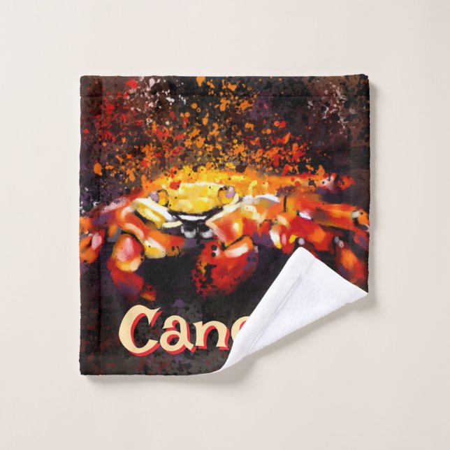 Toalha De Rosto Cancer de praia costeira náutica do caranguejo per (Pano de lavar)