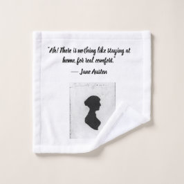 Toalha De Rosto Caneca com citação de Jane Austen