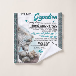 Toalha De Rosto Carta Personalizada Ao Meu Avô, Amor Vovô