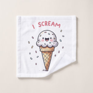 Toalha De Rosto Casquinha de Sorvete I Scream com Confeitos
