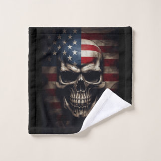 Toalha De Rosto Caveira da Bandeira Americana