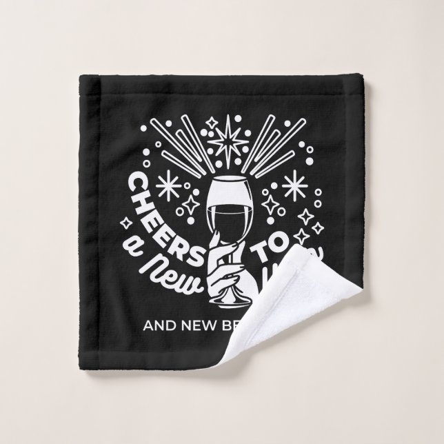 Toalha De Rosto Celebrar o novo começo Ilustração de Vidro de Vinh (Pano de lavar)