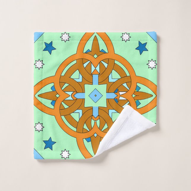 Toalha De Rosto Celestial Knot Art Prints | Unique Star Patterns (Pano de lavar)