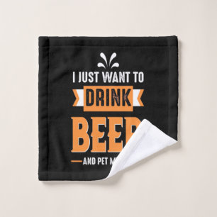 Toalha De Rosto Cerveja Beer Beer e Cachorro