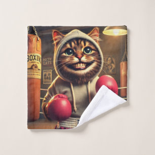 Toalha De Rosto "Champ Boxing? - Gato com cravo-da-índia