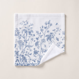 Toalha De Rosto Chinoiserie azul e branca clássica
