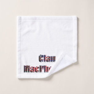 Toalha De Rosto Clan MacPherson Tartan Name, Lave Cloth