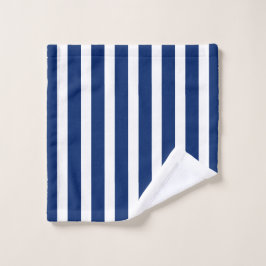 Toalha De Rosto Classic Navy and White Striped Formal Stylish