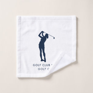 Toalha De Rosto Clube de Campo Personalizado para Dama Golfista Mo