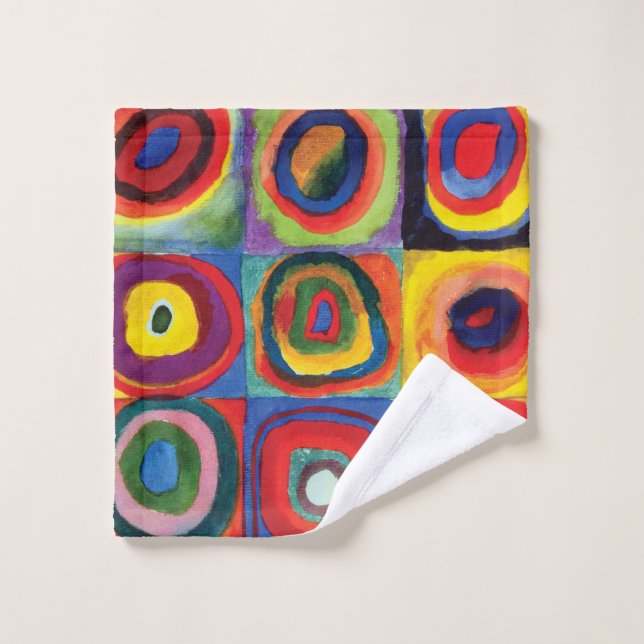 Toalha De Rosto Colour Study de Wassily Kandinsky (Pano de lavar)