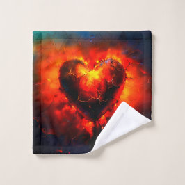 Toalha De Rosto Composição Dramática de Coração de Fogo