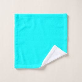 Toalha De Rosto Cor Sólido Azul Neon | Clássico