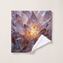 Toalha De Rosto Coração de Cristal Radiante