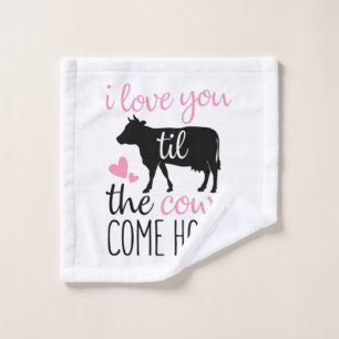Toalha De Rosto Couple Gift I Love You Til The Cows Come Home