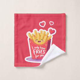 Toalha De Rosto Cute Batata Frita de Dia dos Namorados Trocadilho