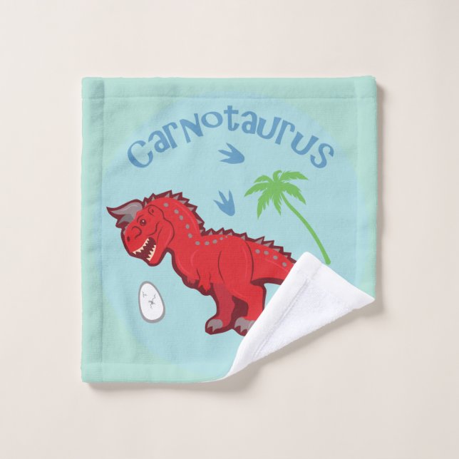 Toalha De Rosto Cute Carnotaurus (Pano de lavar)