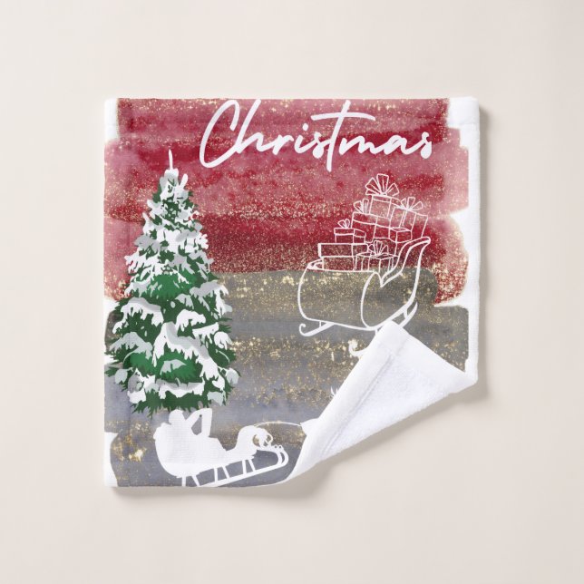 Toalha De Rosto Cute Christmas  (Pano de lavar)