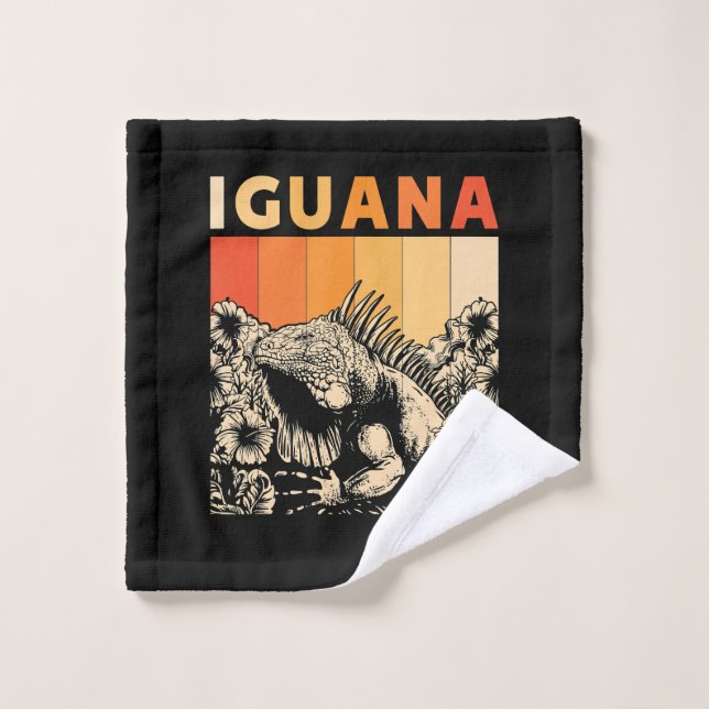 Toalha De Rosto Cute Lizard Iguana Reptil Gift Iguana (Pano de lavar)