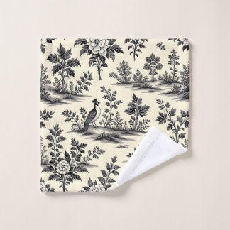 Toalha De Rosto Decorative French toile pattern