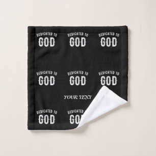 TOALHA DE ROSTO DEDICADO A DEUS TEXTO BRANCO LEGAL PERSONALIZÁVEL