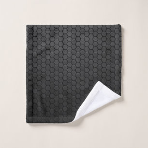 Toalha De Rosto Design de Forma de Hexágono Preto