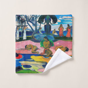 Toalha De Rosto Dia do Deus (Mahana no Atua) por Paul Gauguin