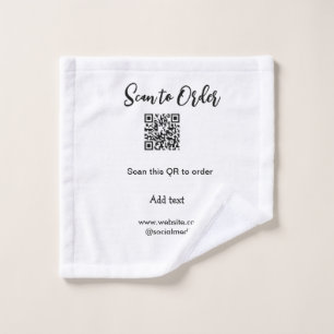 Toalha De Rosto Digitalizar para fazer a varredura do código QR ad